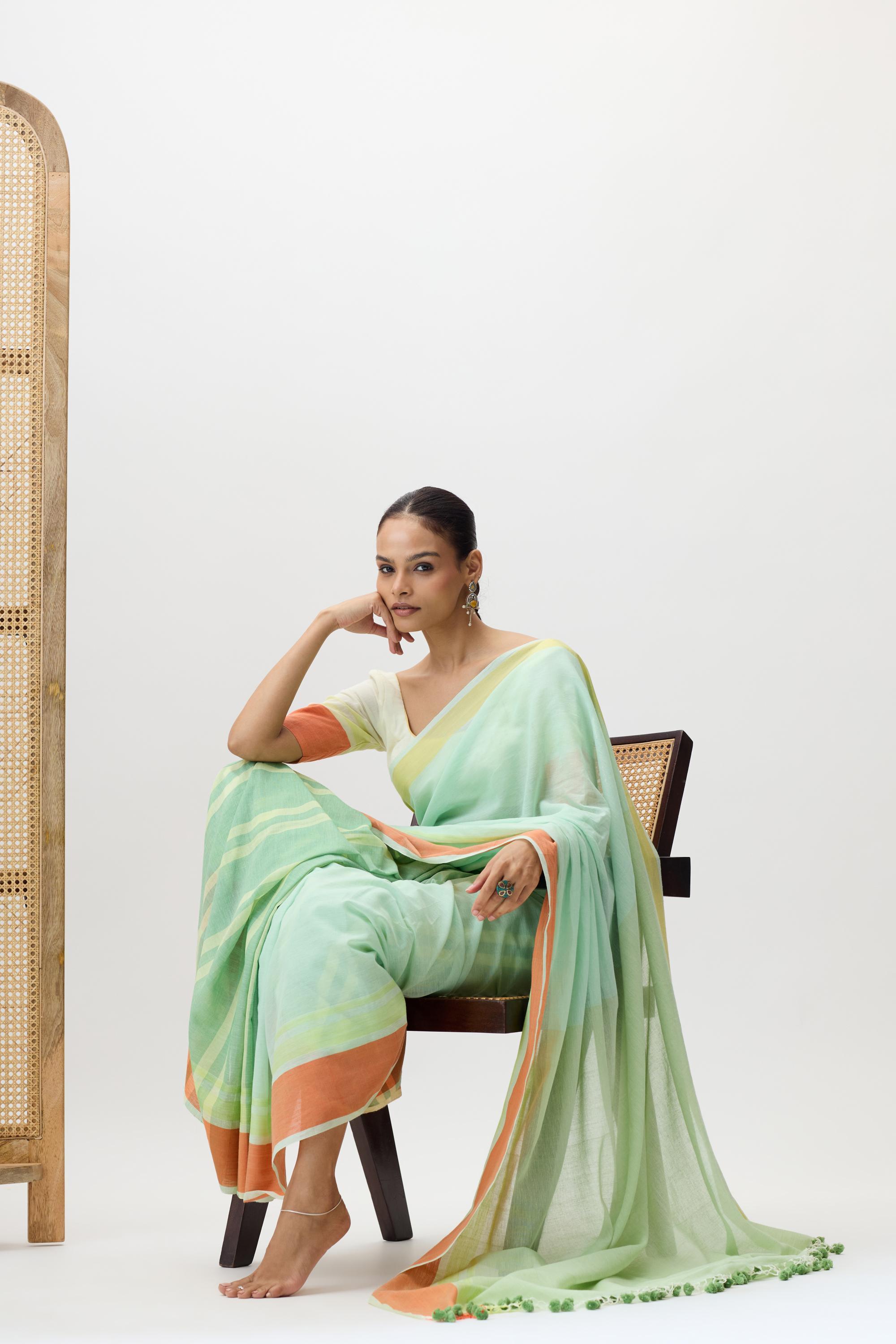 Pure Cotton sarees - handwoven saree - artisan-crafted traditional weave